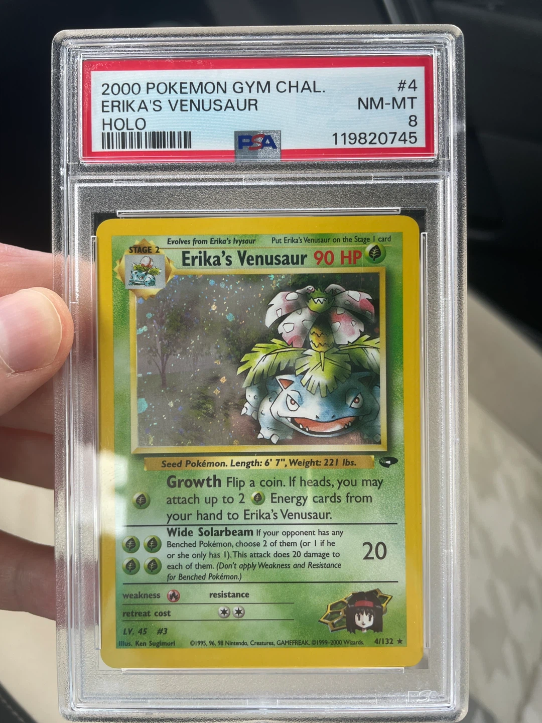 2000 POKEMON GYM CHALLENGE HOLO ERIKA'S VENUSAUR #4 PSA 8