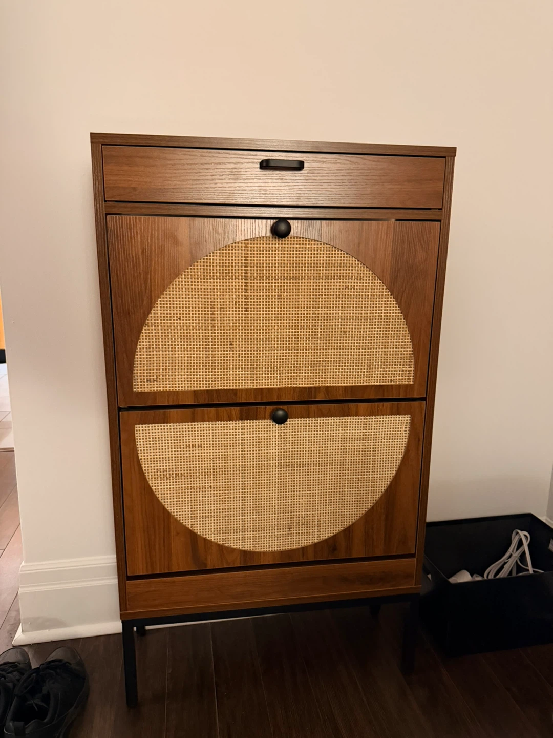 Boho Natural Rattan Shoe Storage Cabinet