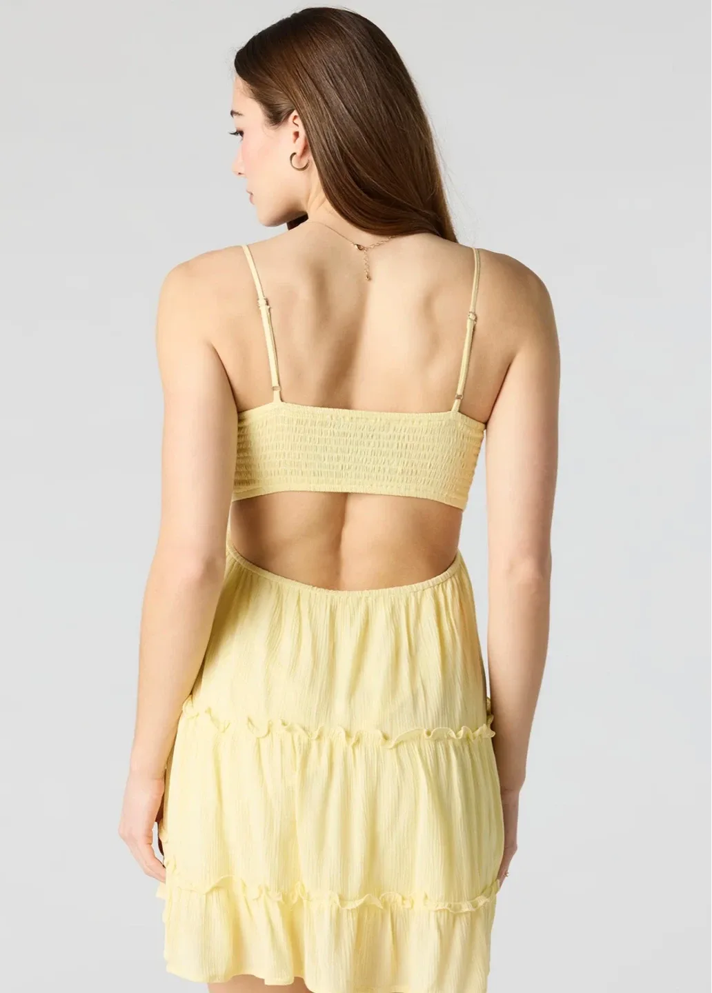 Forever 21 Yellow Tiered Mini Dress - photo 2