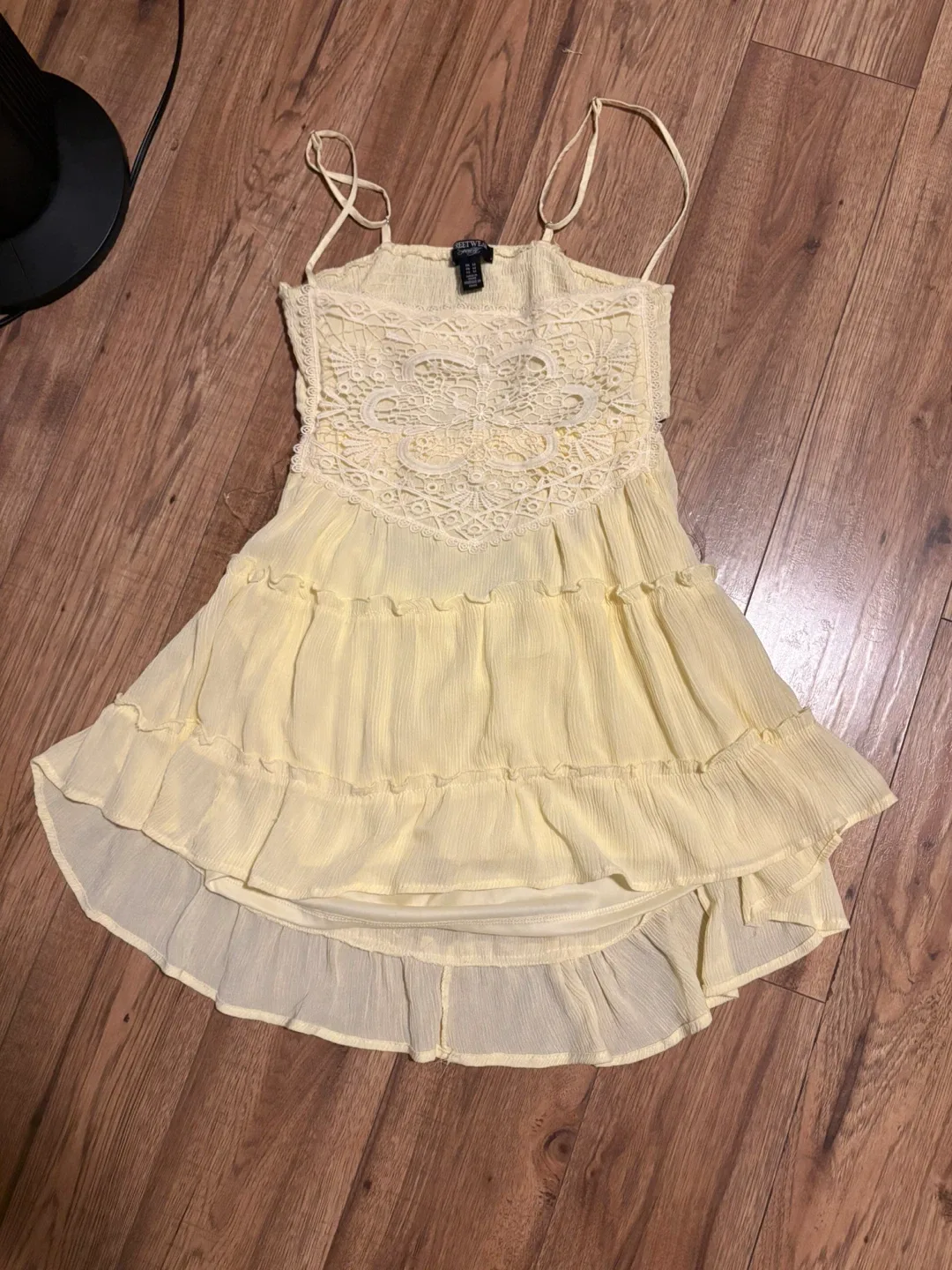 Forever 21 Yellow Tiered Mini Dress - photo 4