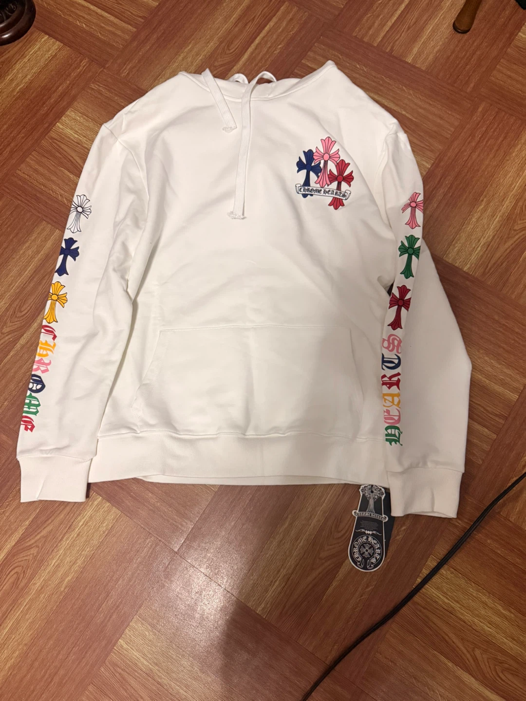 Chrome Hearts White Multi-Cross Hoodie
