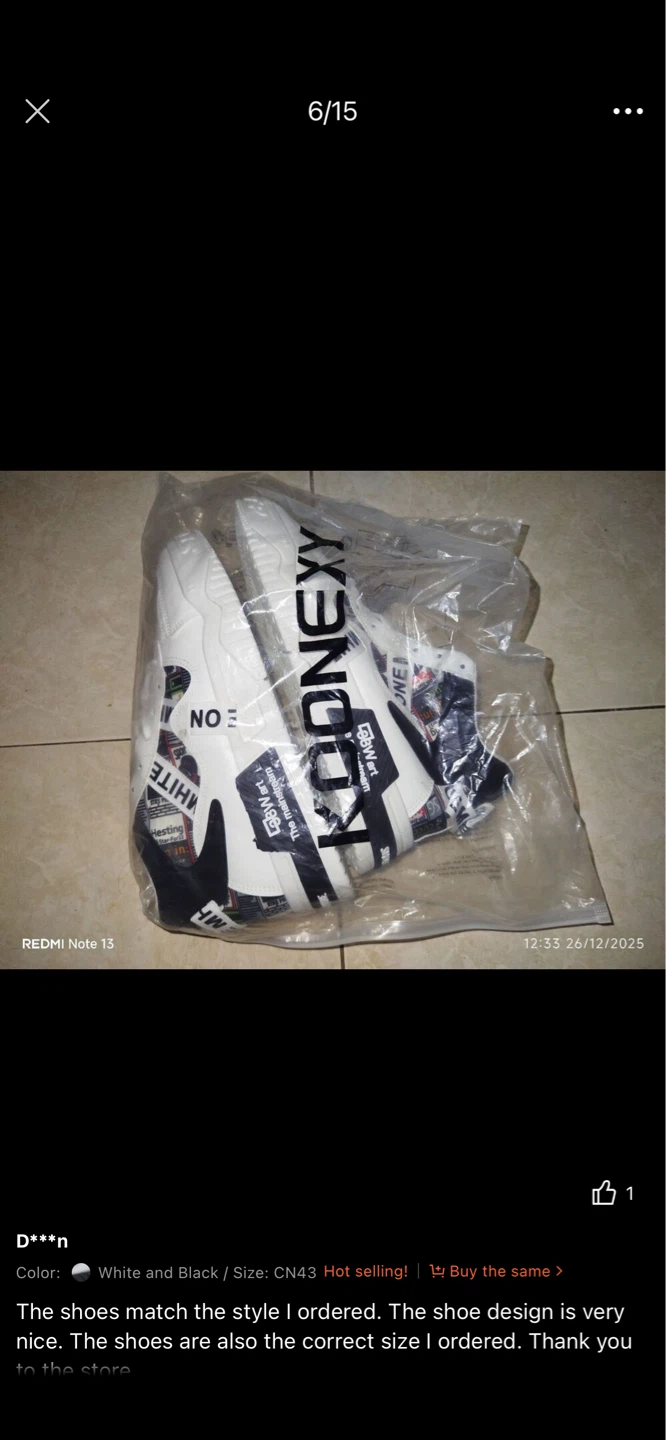White and Black Trendy High-Top Sneakers - photo 5