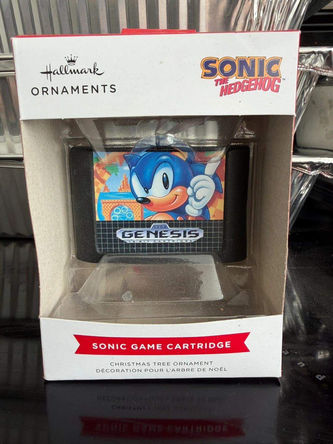 Sega genesis sonic cartridge christmas ornament ⚽️