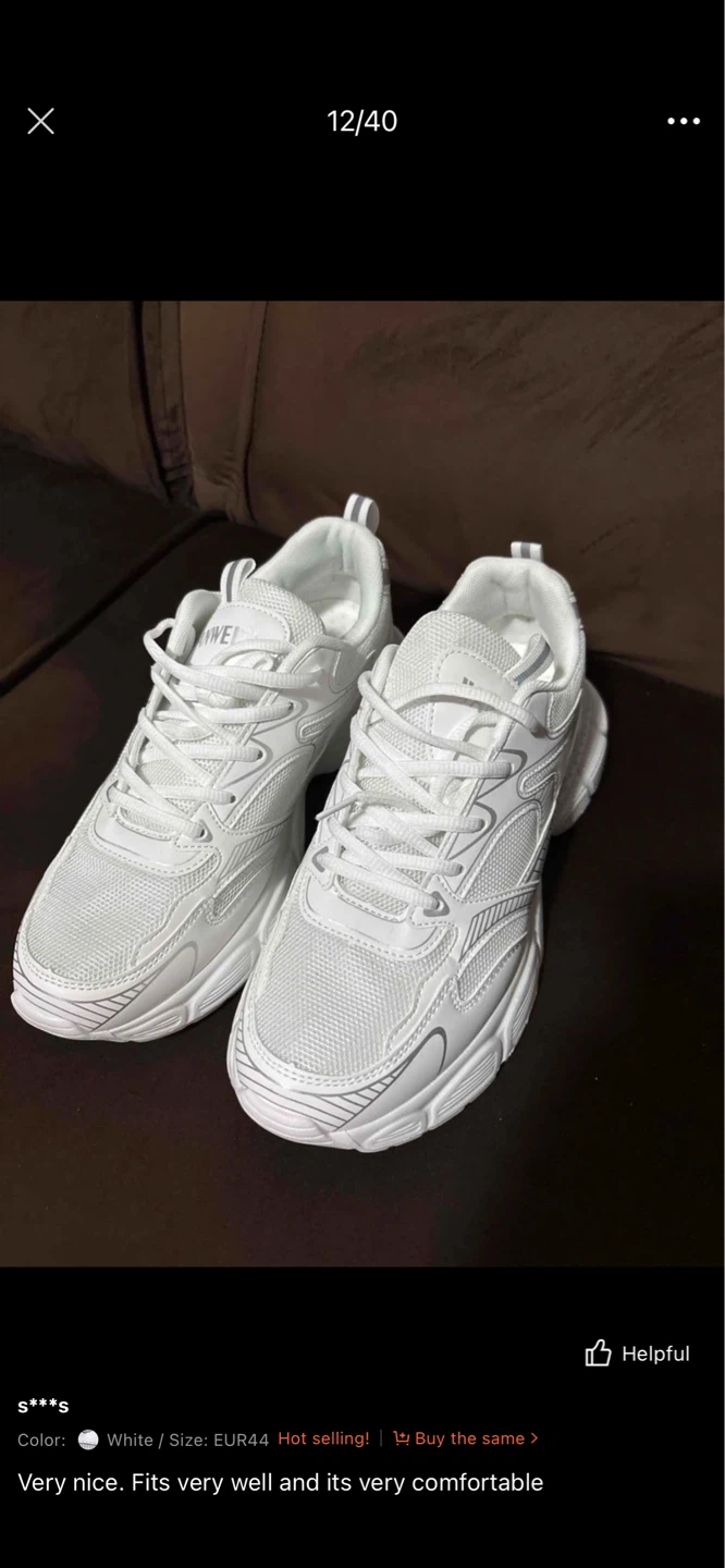 White Mesh Sneakers EUR44