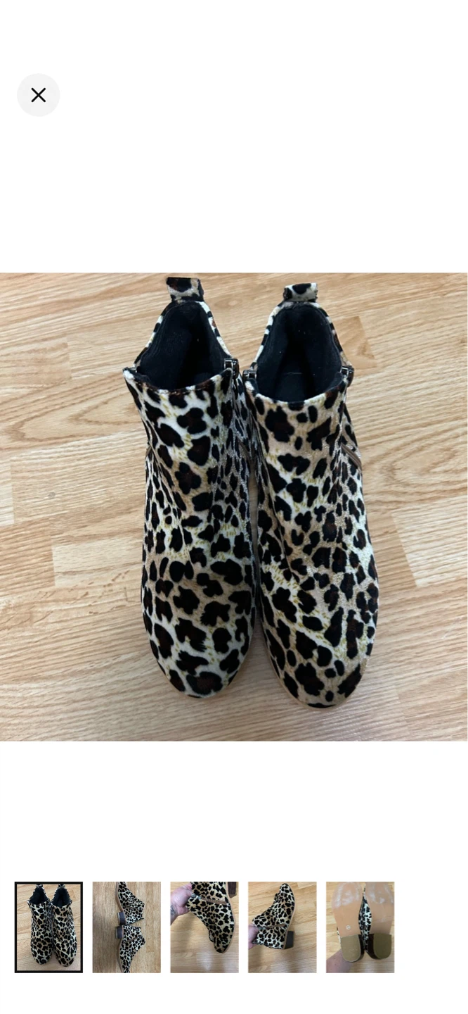 Leopard Print Ankle Boots