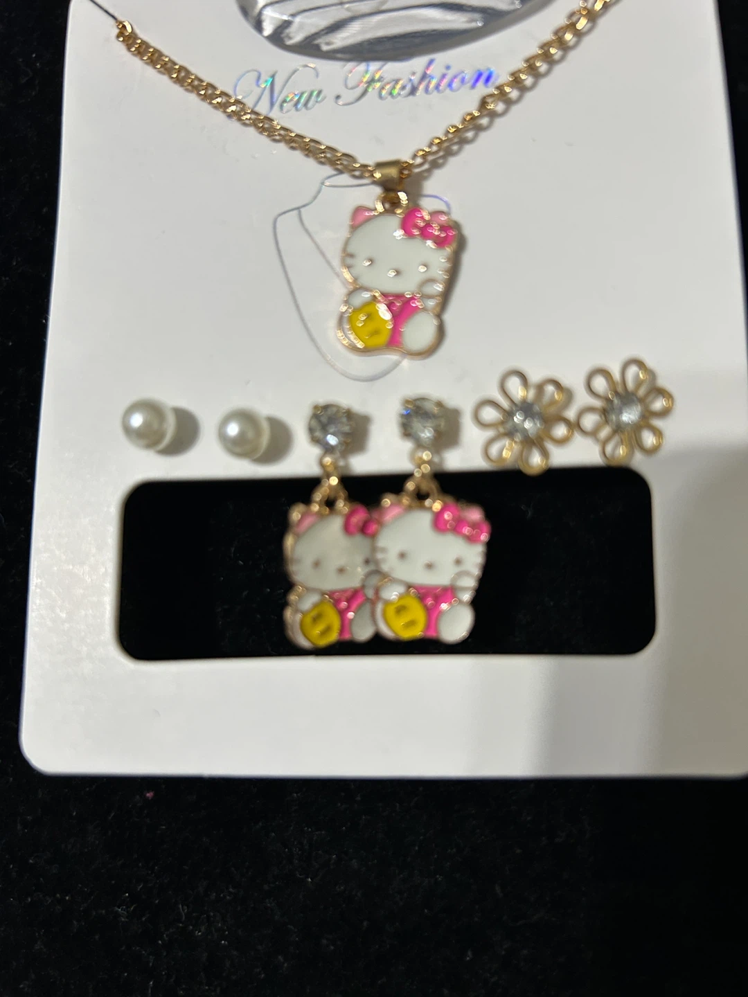 Hello Kitty Necklace and Earring Set