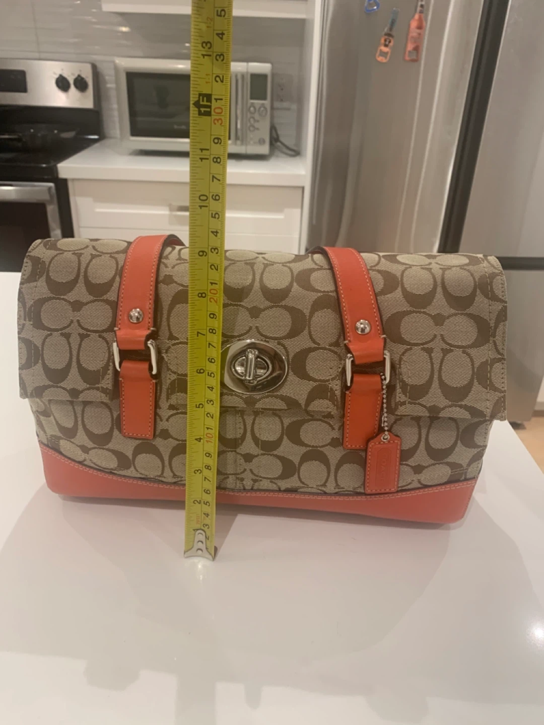 🌺 Coach Turnlock Hampton Signature & Leather Shoulder Bag 🌺 - photo 2