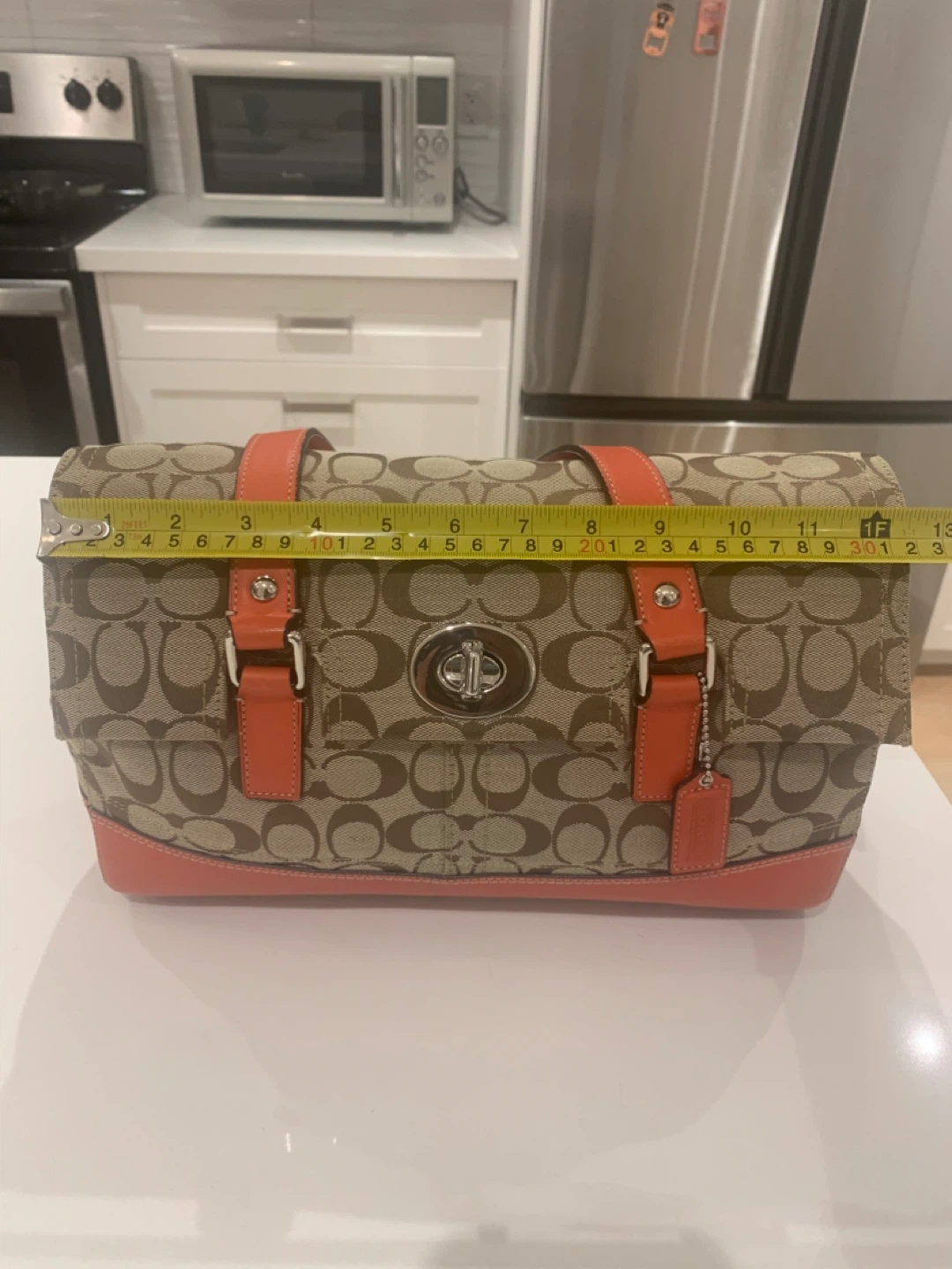🌺 Coach Turnlock Hampton Signature & Leather Shoulder Bag 🌺 - photo 3