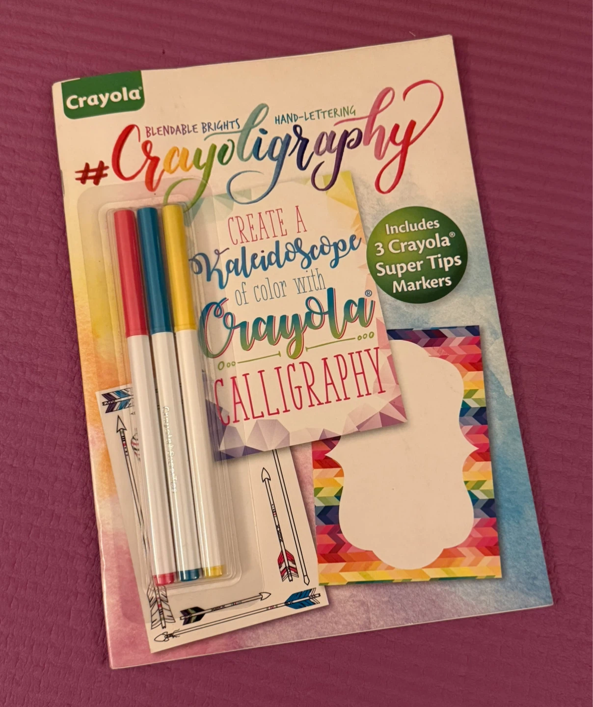 NEW⚽️Crayola Blendable Brights Crayonography Hand-Lettering Kit