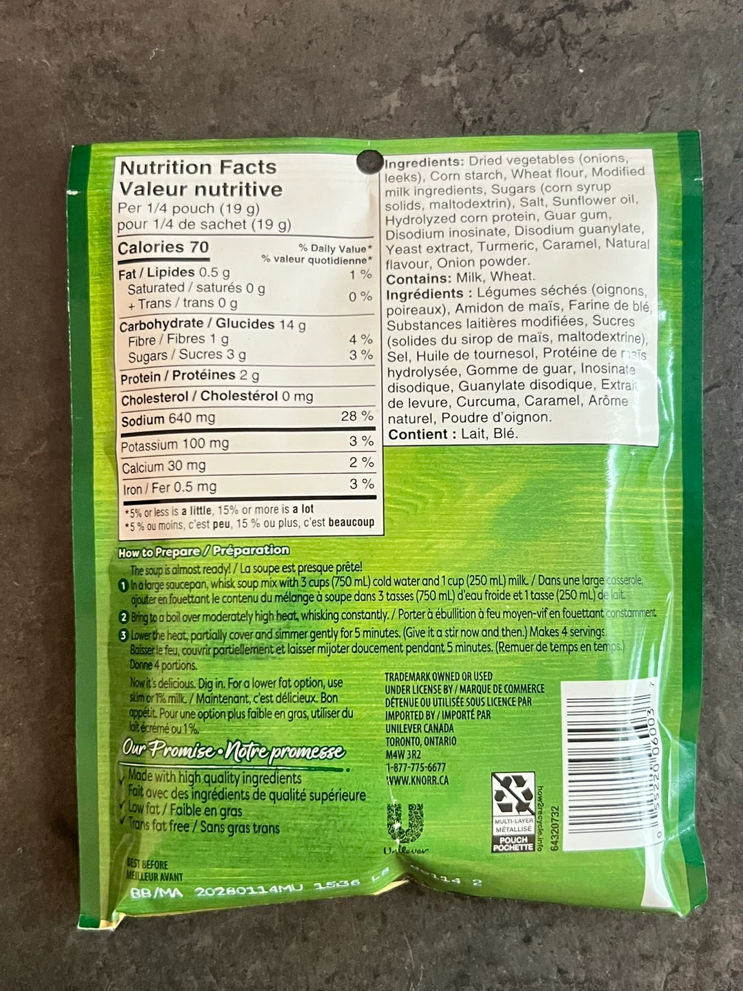 Amy's Vegetable Lasagna & Knorr’s Soup Mix - photo 4