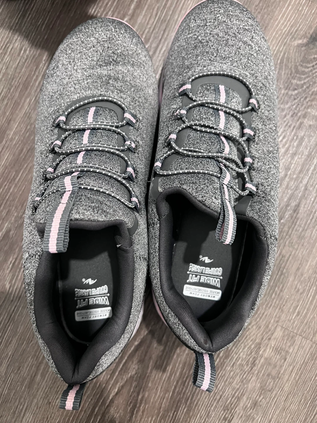 Athletic Works Wide Fit Memory Foam Women's Sneakers Grey/Pink