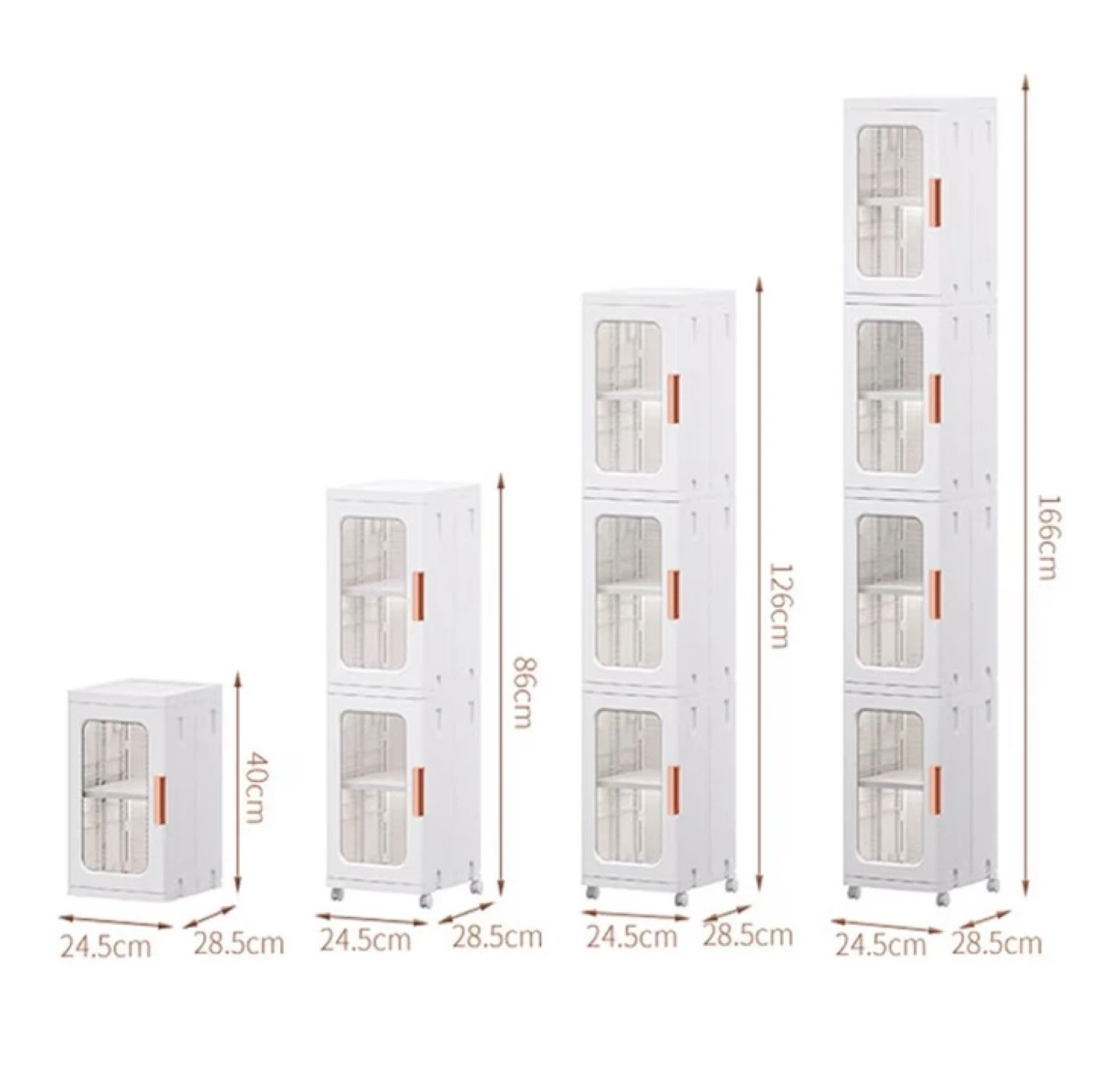 White Stackable Storage Cabinet