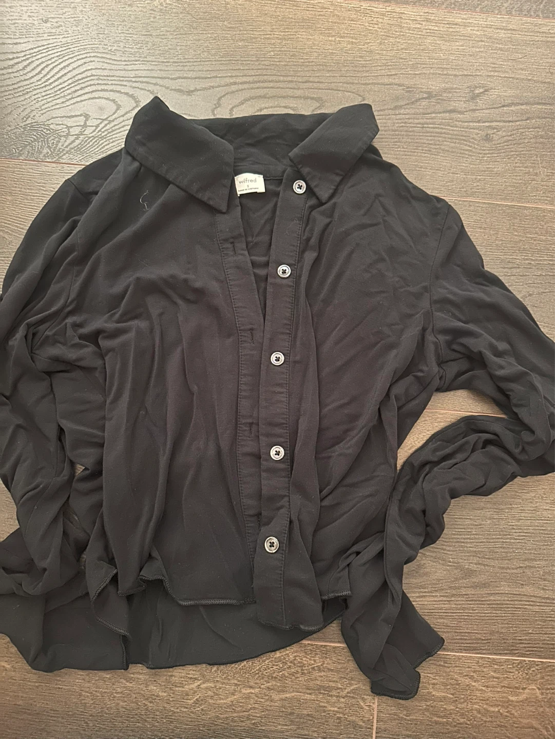 Wilfred Black Button-Up Shirt