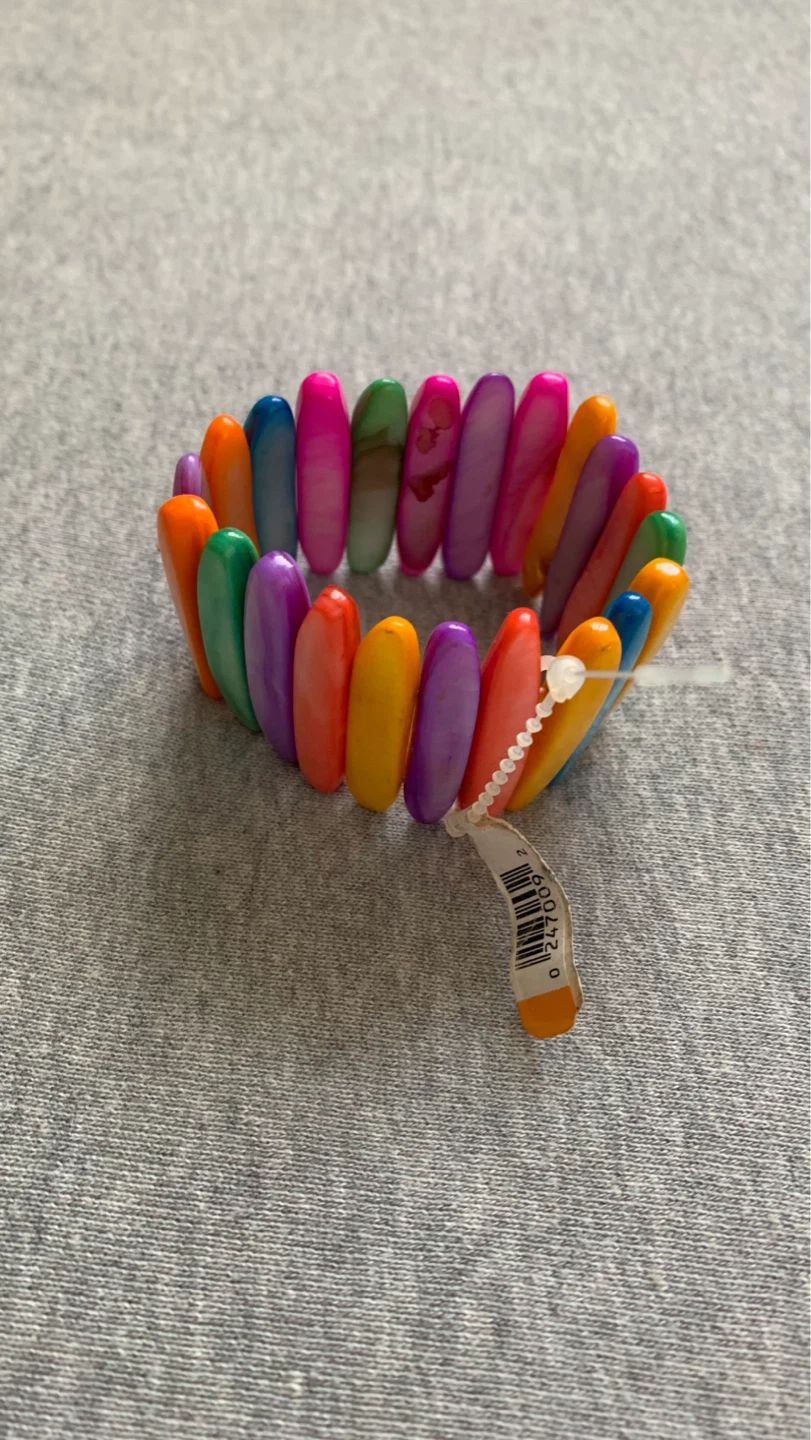 Multi-coloured Chunky Stretch Bracelet ⚽️