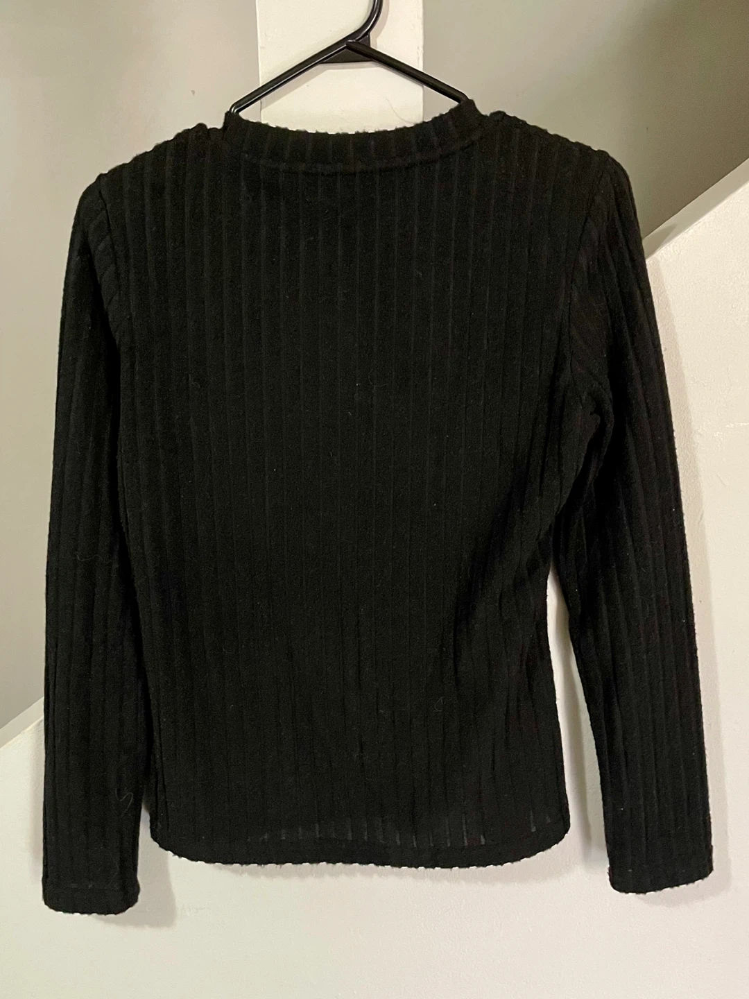 ⚽️ Black Ribbed Long Sleeve Top - photo 2