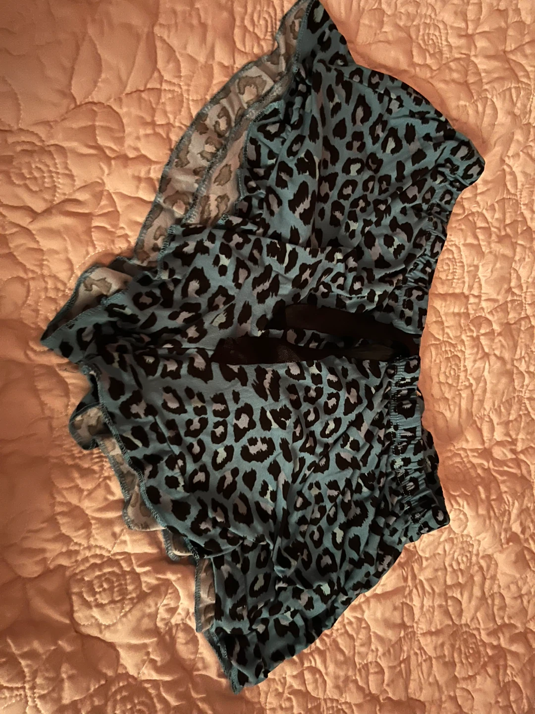 Overslept Blue Leopard Print Pajama Set Size Large - photo 2