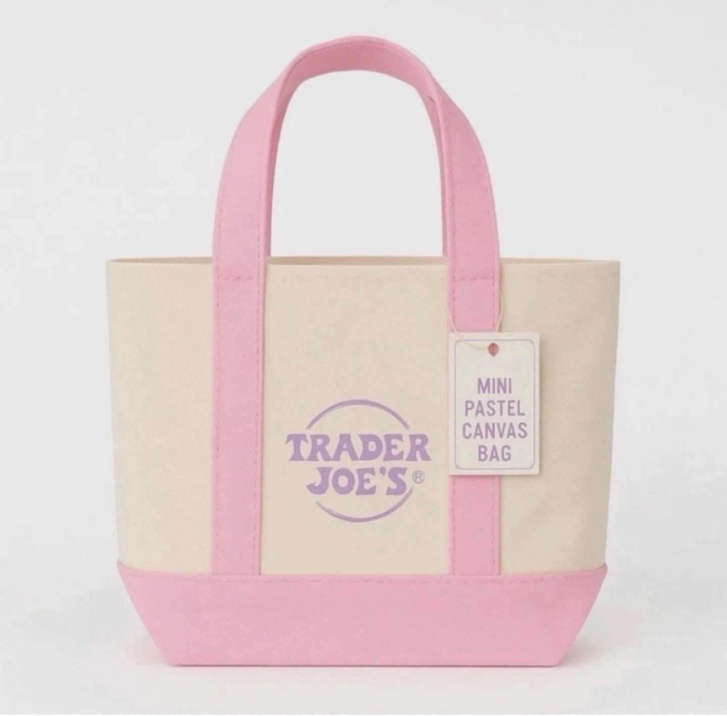 Trader Joe's Mini Pastel Tote - Pink
