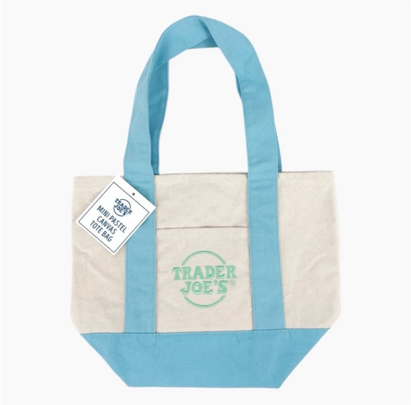 Trader Joe's Mini Pastel Tote - Blue