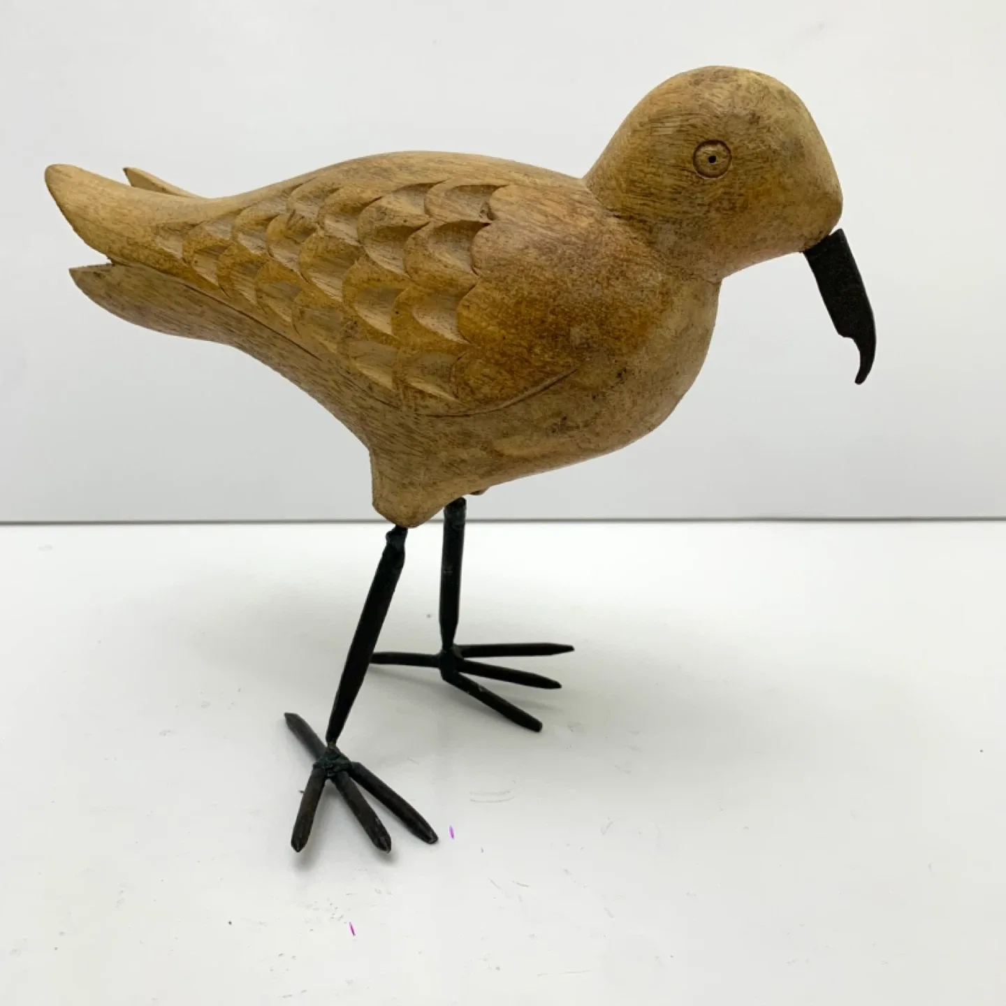 Wooden Bird Figurine Rustic Decor Bird Statue Home Accent - photo 2