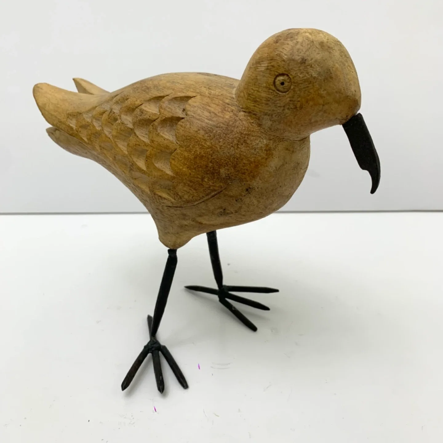 Wooden Bird Figurine Rustic Decor Bird Statue Home Accent