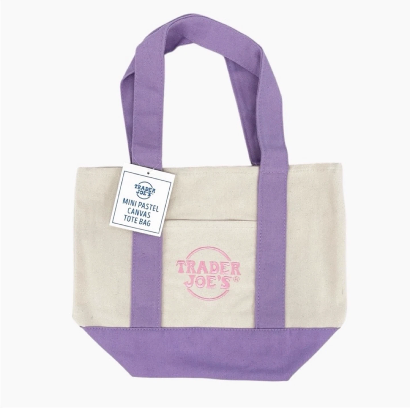 Trader Joe's Mini Pastel Tote - Purple