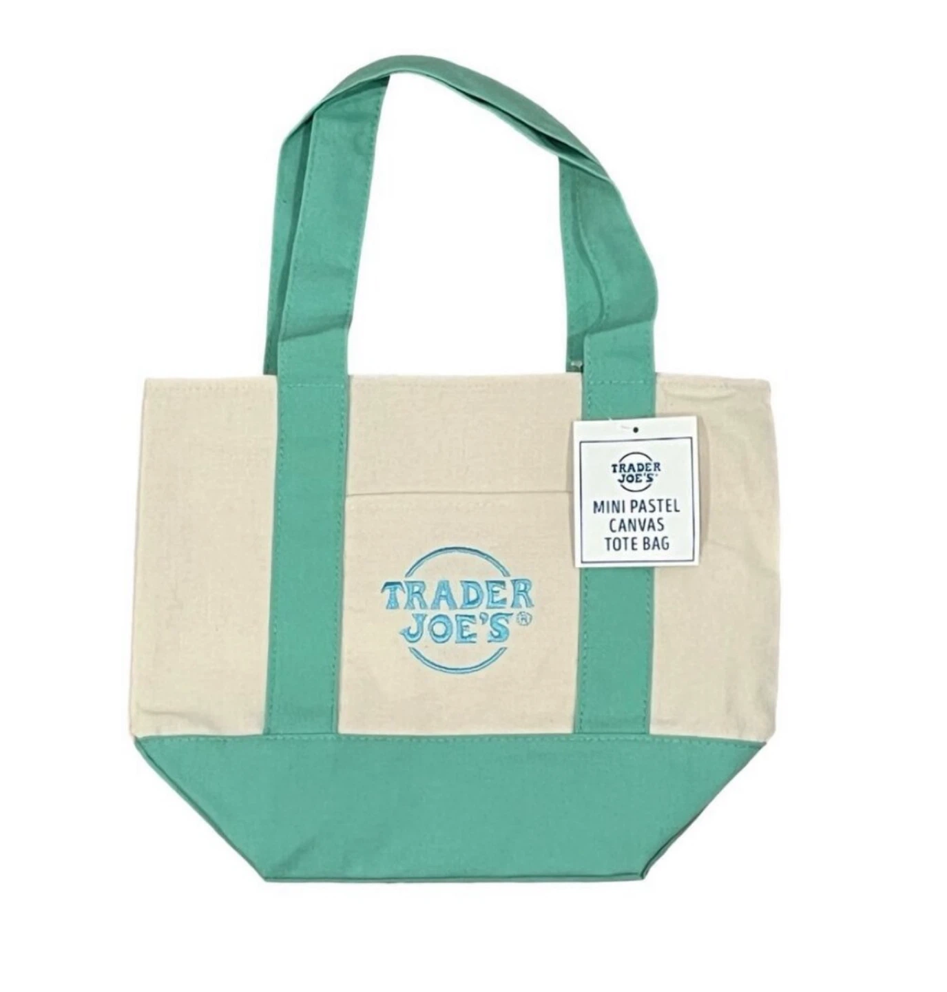 Trader Joe's Mini Pastel Tote - Green