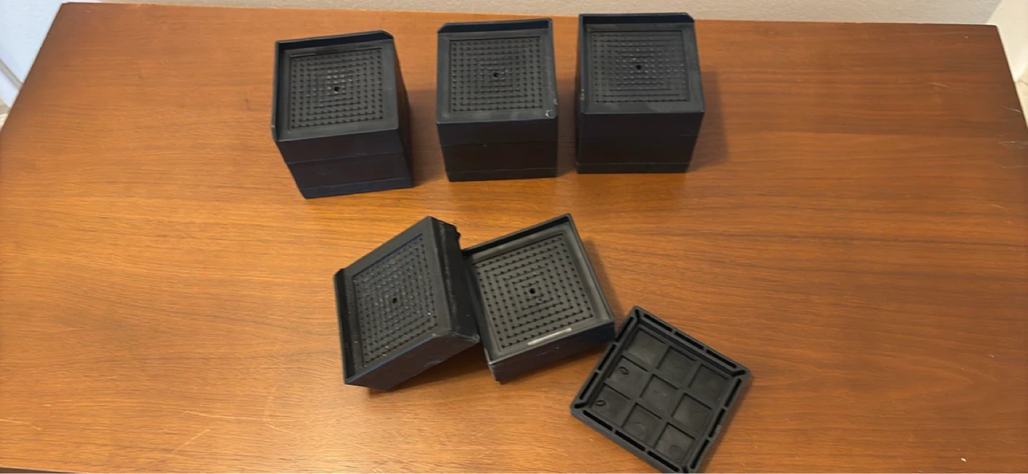 Set of 4 Black Furniture Risers