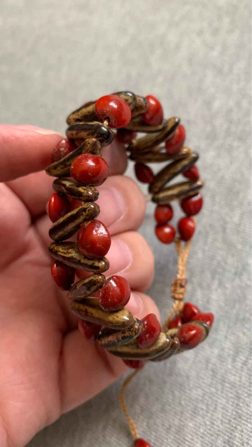 Red and Brown Bead Bracelet ⚽️ - photo 3