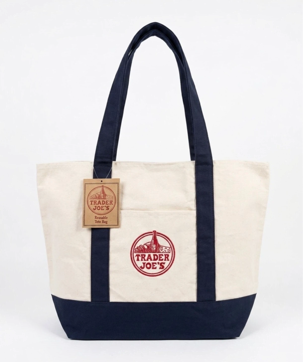 Trader Joe's Large Tote Bag - Navy Blue
