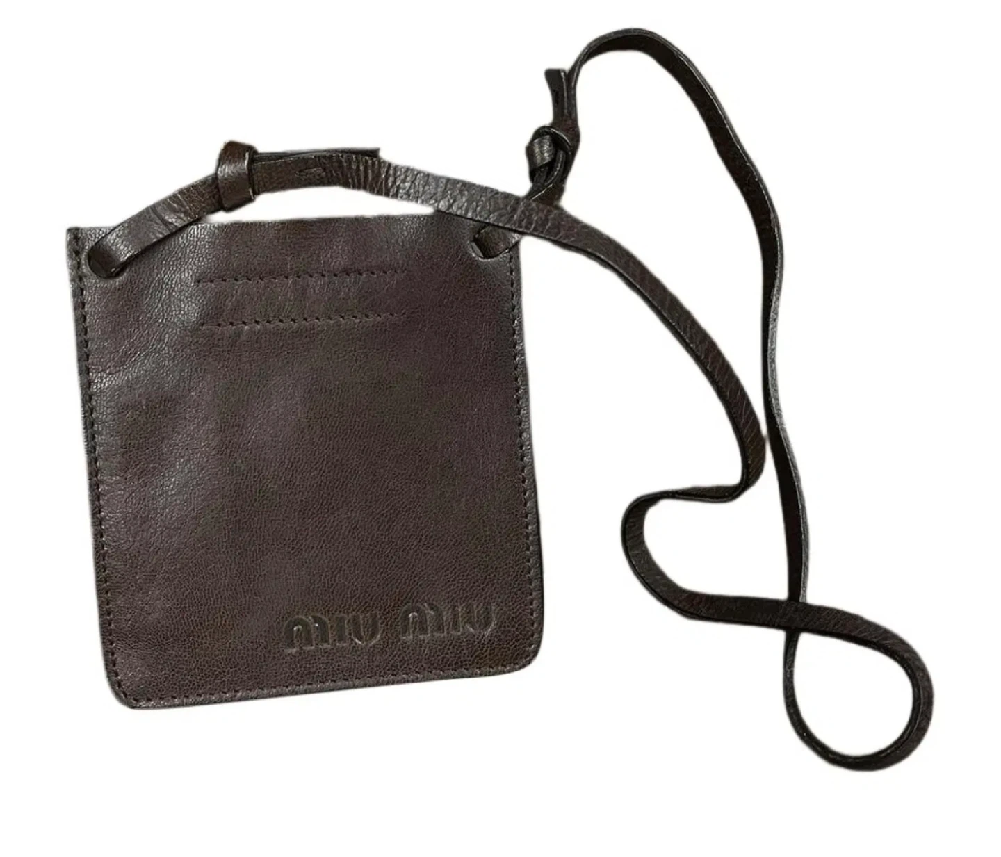 Miu Miu vintage Brown Leather sleek bag