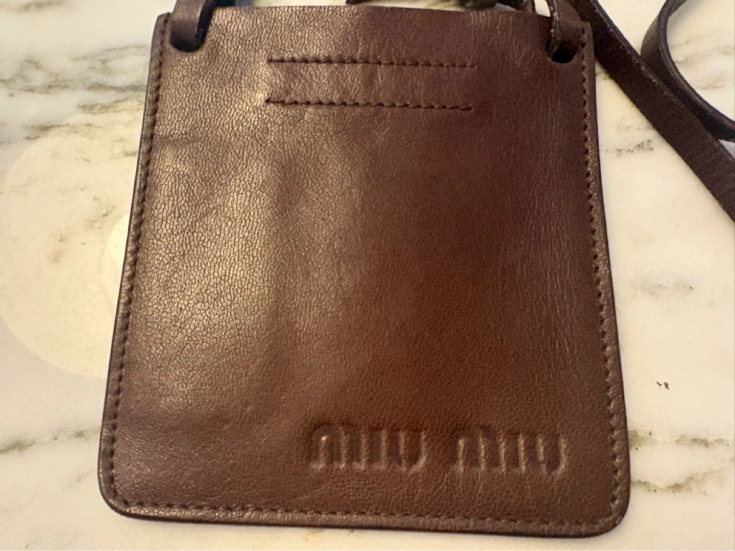 Miu Miu vintage Brown Leather sleek bag - photo 3