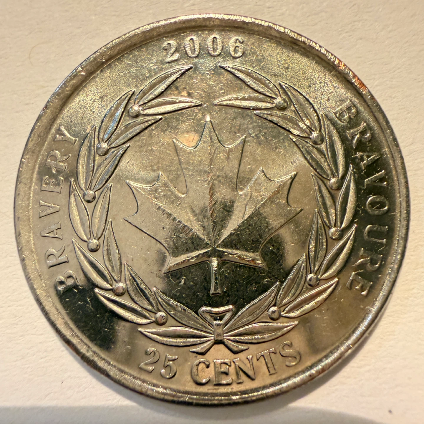 2006 Canadian 25 Cents Coin - Bravery & Honour