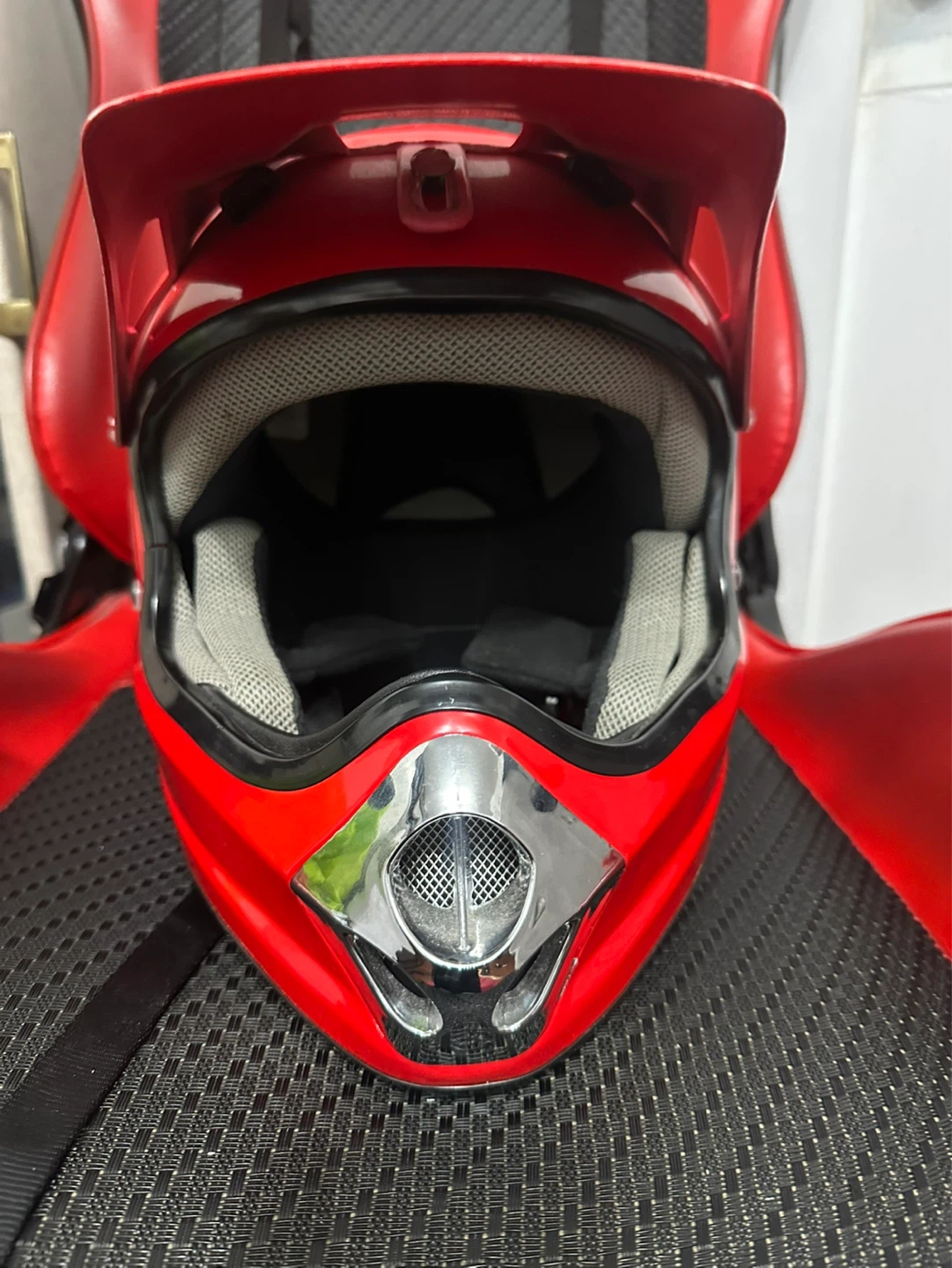 Red Dirt Bike Helmet