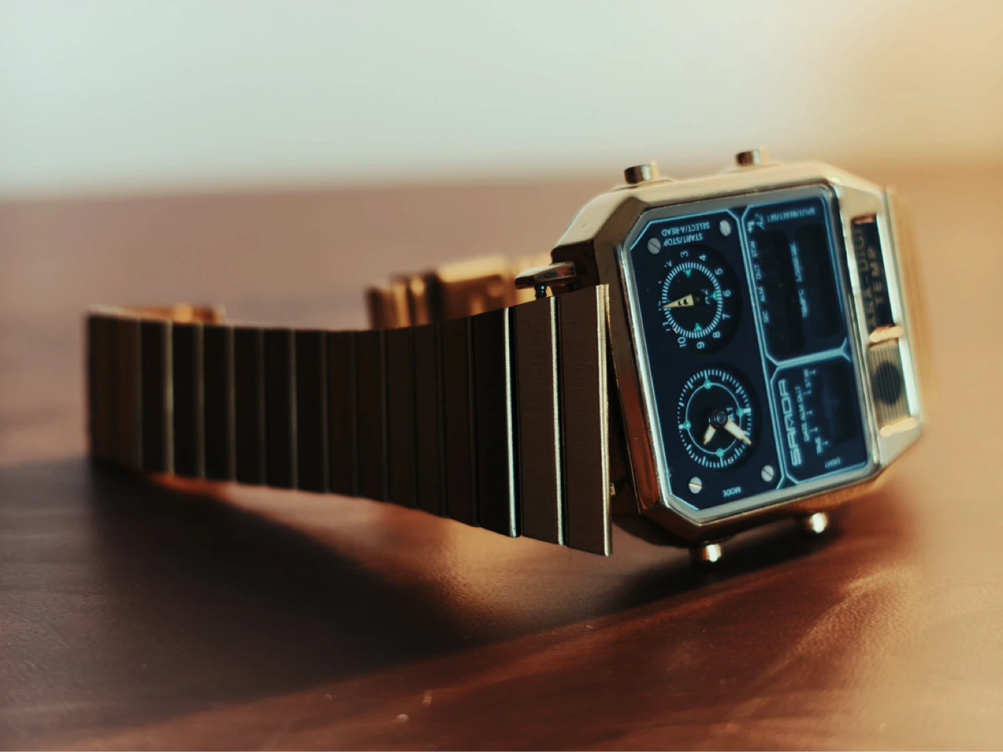 ⚽️ Retro Sci-Fi Ana-Digi Watch – Galactic Bounty Hunter Style - photo 3