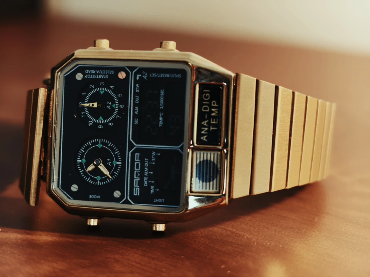 ⚽️ Retro Sci-Fi Ana-Digi Watch – Galactic Bounty Hunter Style