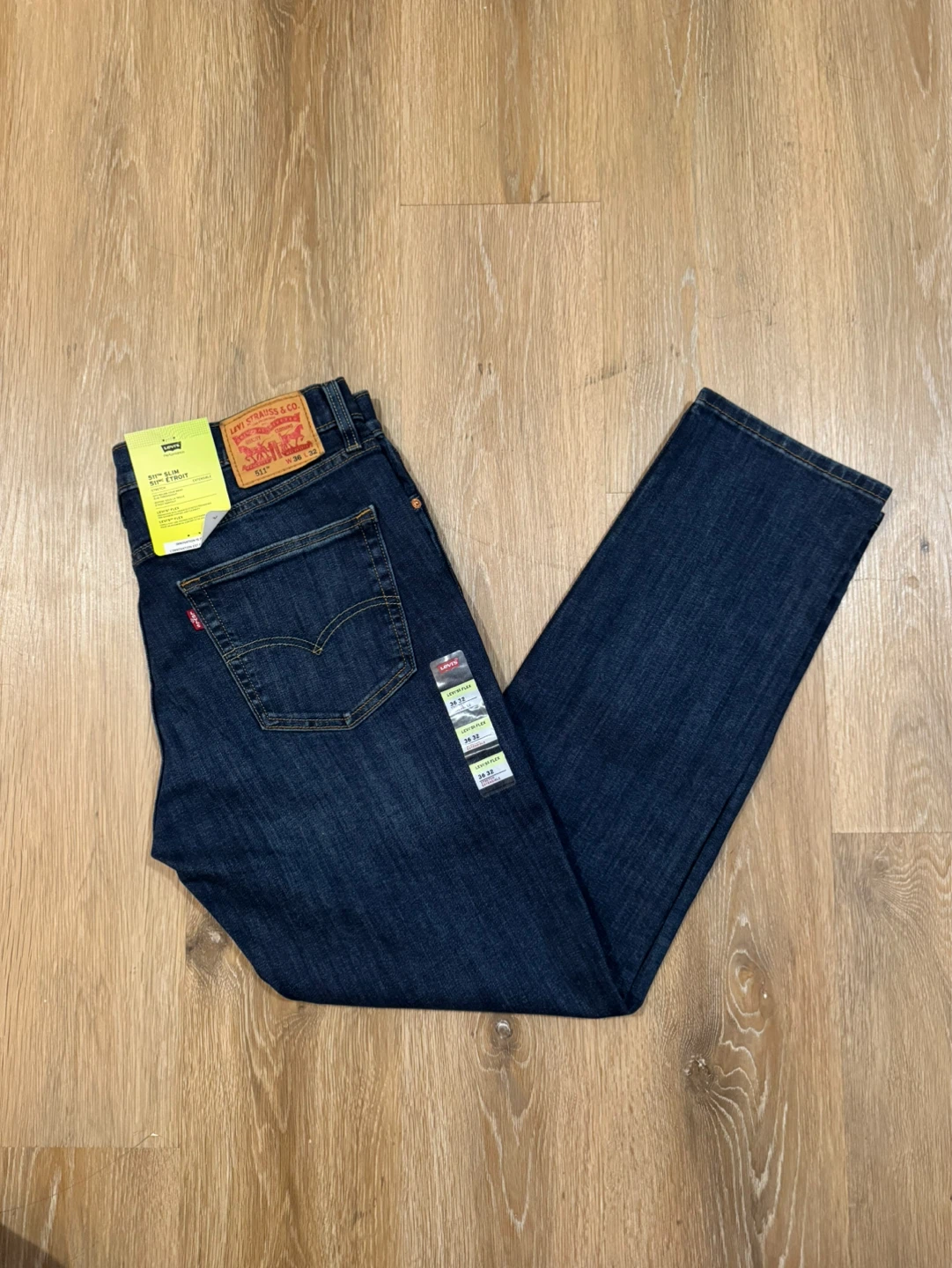 Levi’s 511 Men Slim Dark Denim Jeans Size 36x32