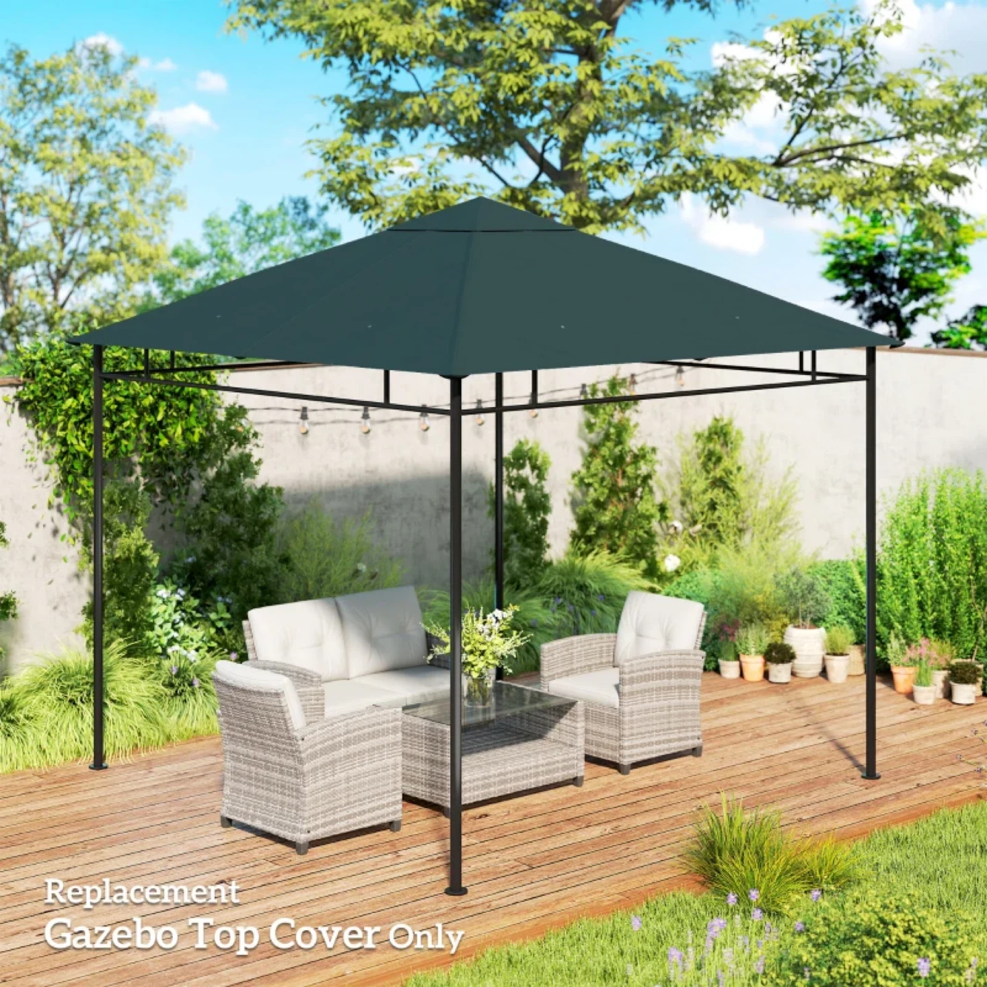 10' x 10' Square Replacement Gazebo Top Cover Only