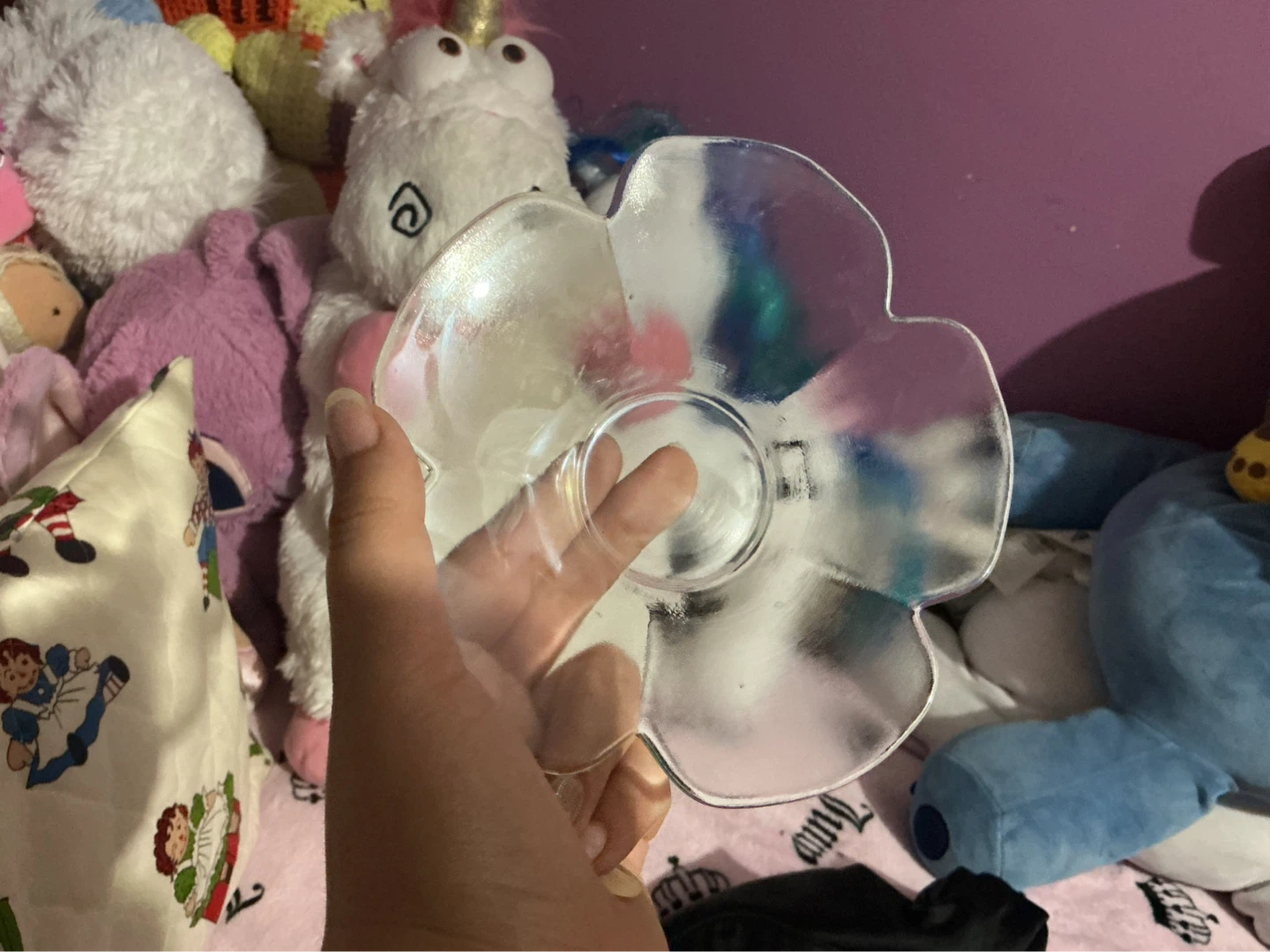 Clear Flower Shaped Glass Dish ⚽