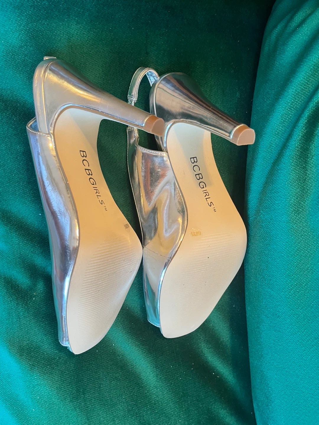 BCBGirls Silver Slingback Heels - photo 2