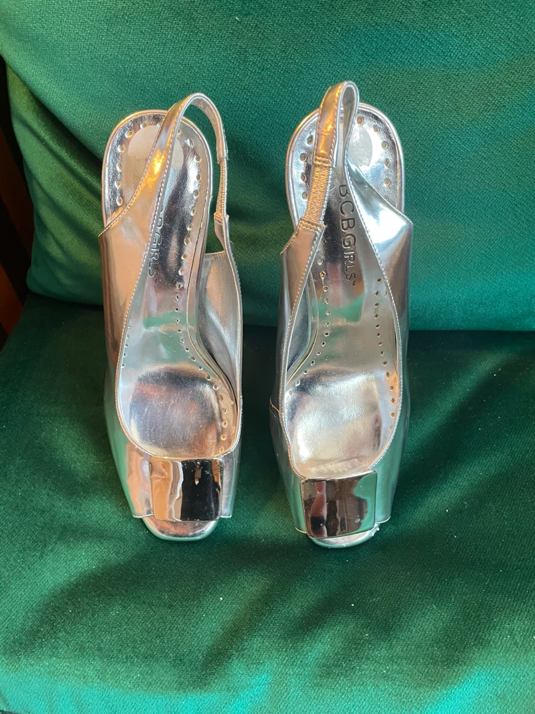 BCBGirls Silver Slingback Heels - photo 4