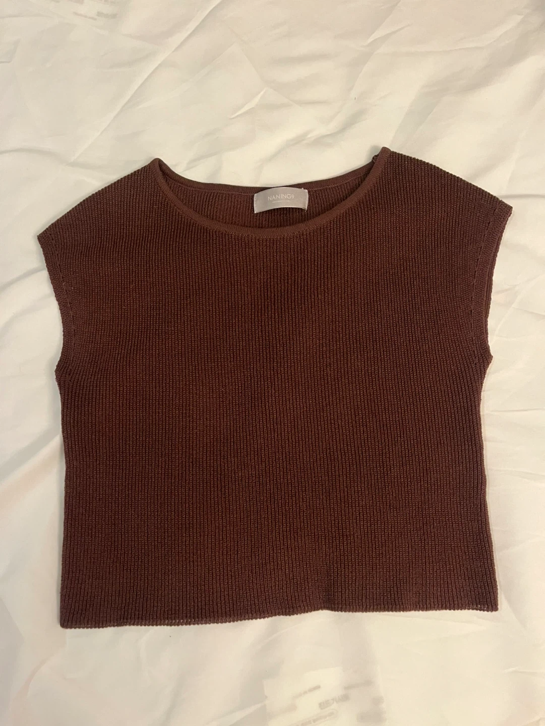 NANING9(korean brand) Brown Knit Top