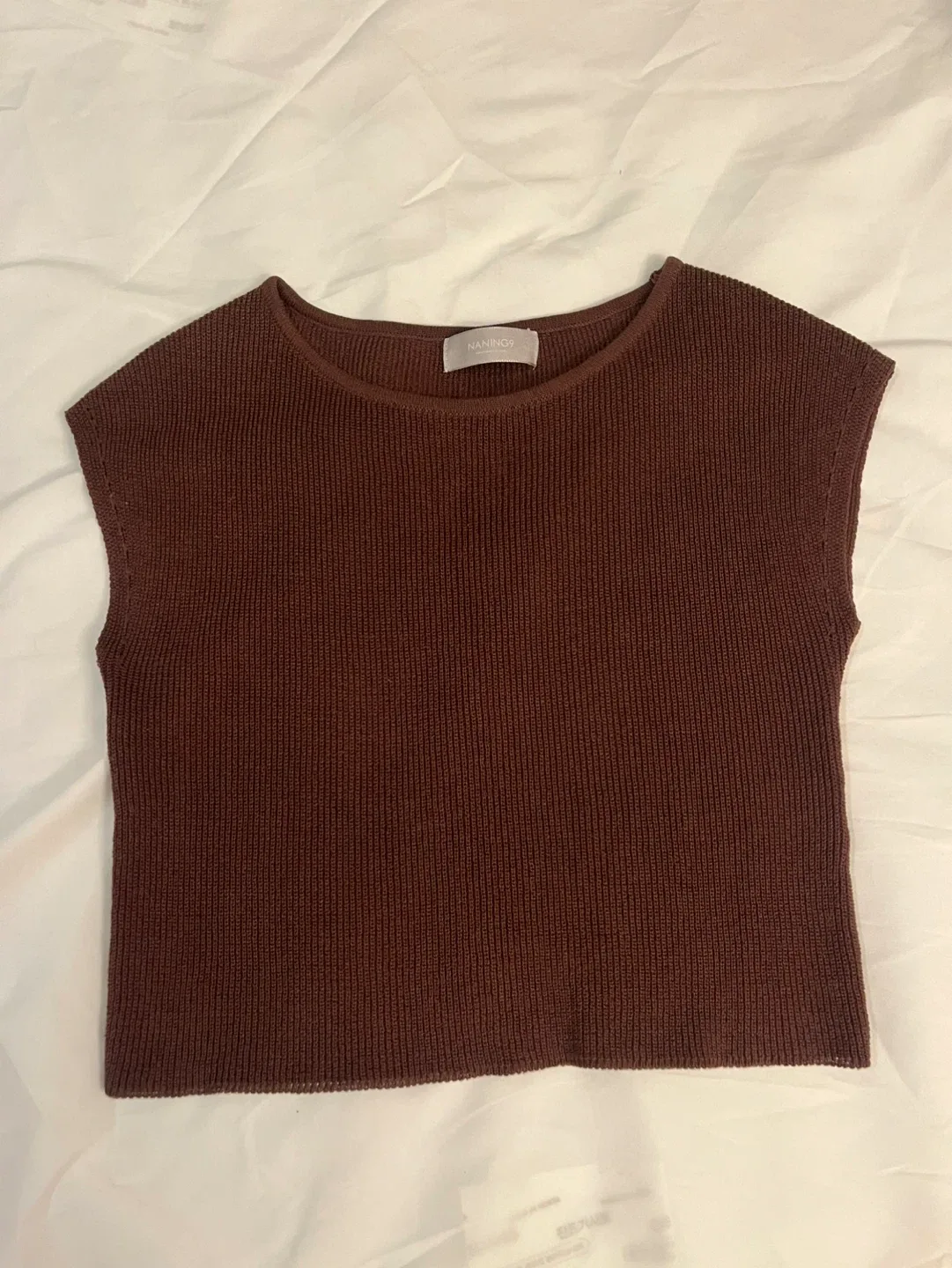NANING9(korean brand) Brown Knit Top