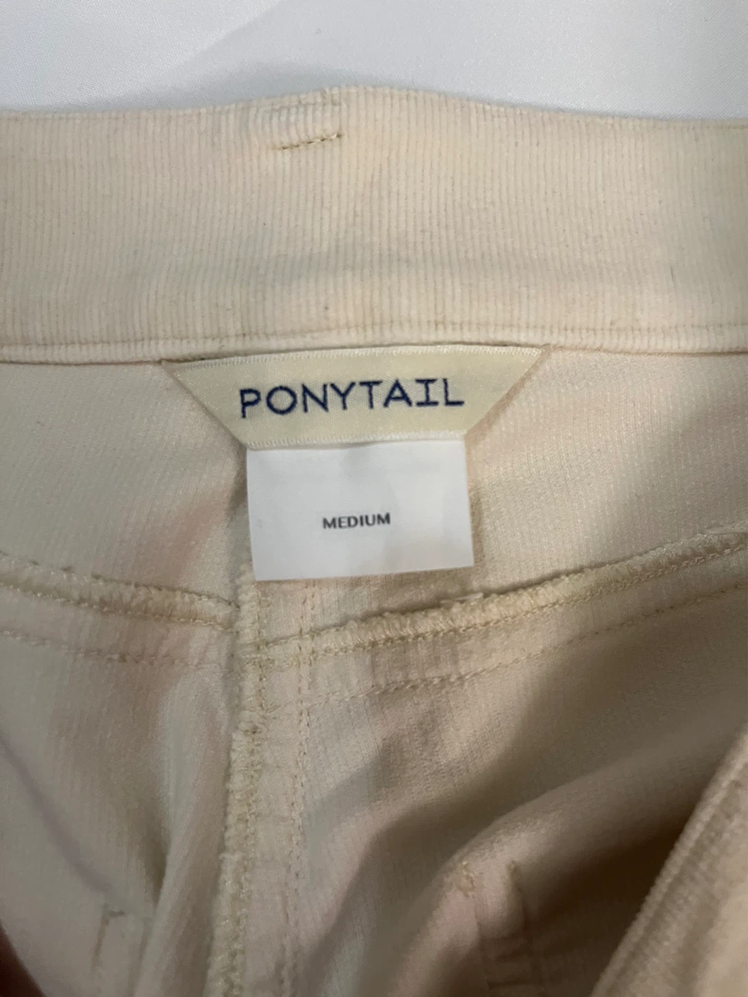 PonyTail(korean designer brand) Corduroy Pants - Cream - Medium - photo 2