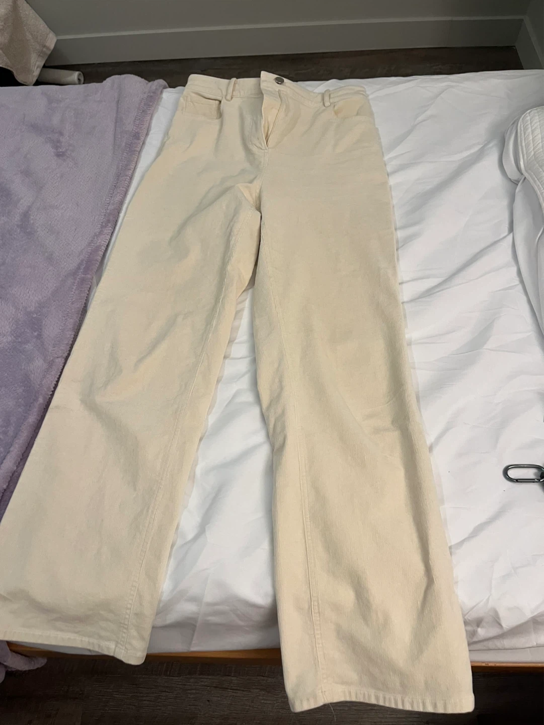 PonyTail(korean designer brand) Corduroy Pants - Cream - Medium