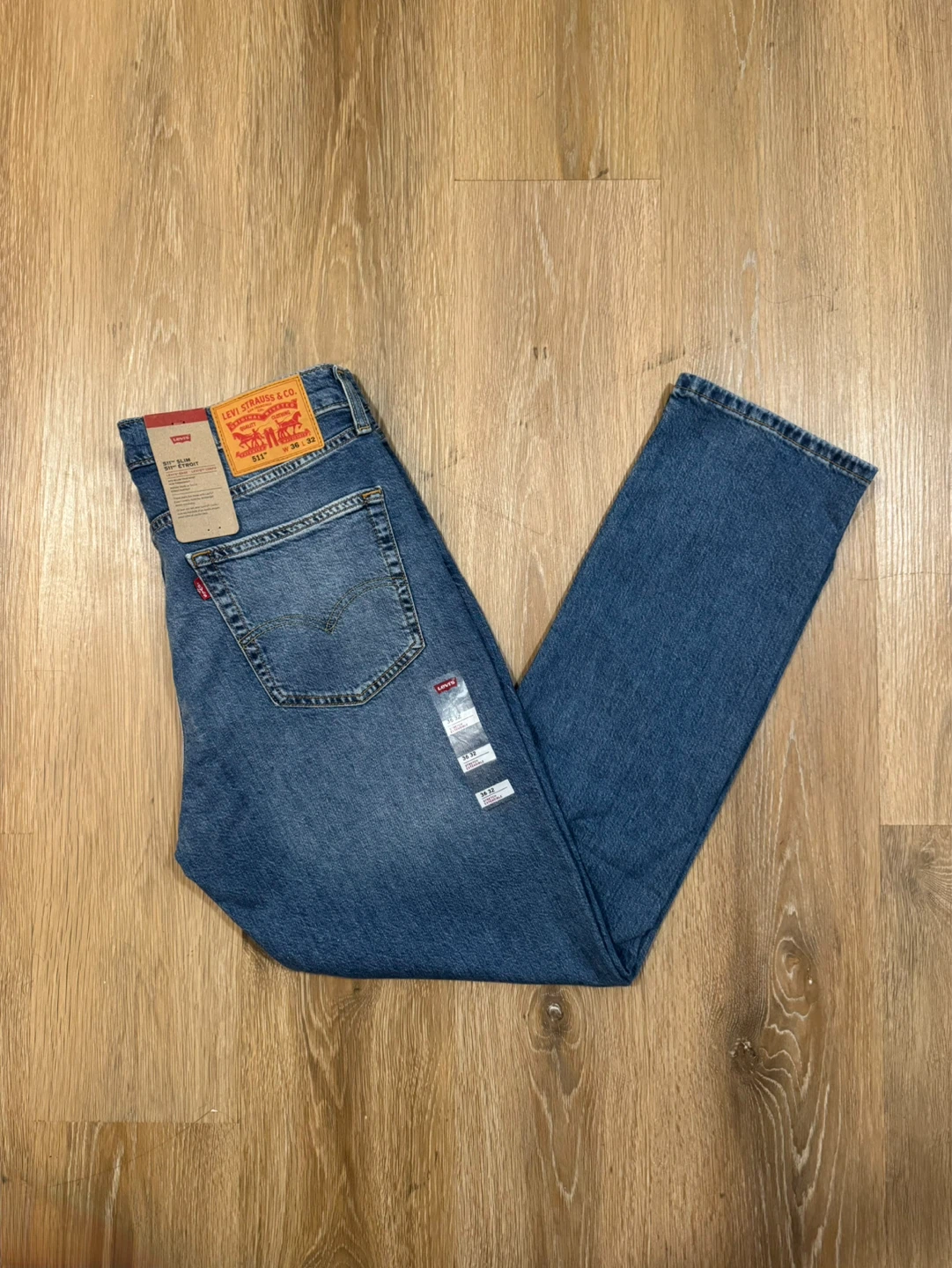 Levi’s 511 Men Slim Light Denim Jeans Size 36x32