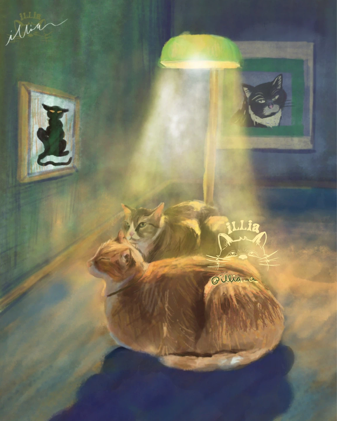 Cats Bathing in the Light | Made by a Psych University Student