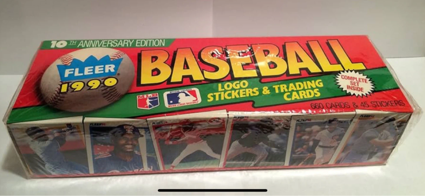 ⚽ Fleer 1990 Baseball 10th Anniversary Edition Trading Cards Box