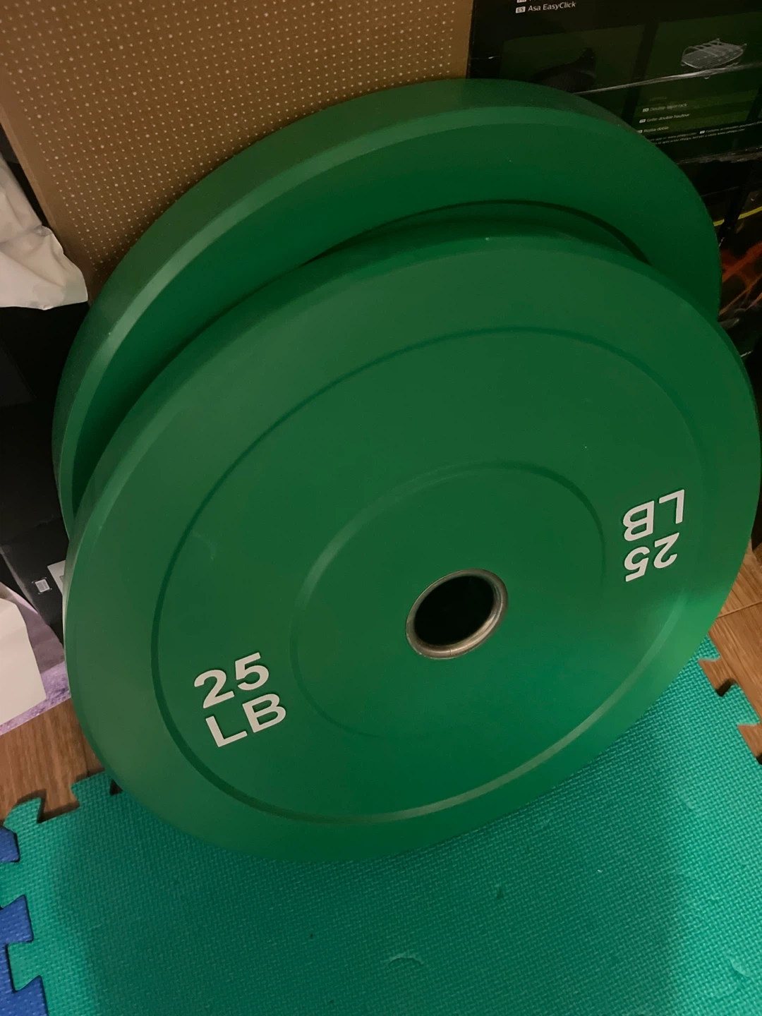 Pair of 25lb Coloured Bumper Plates