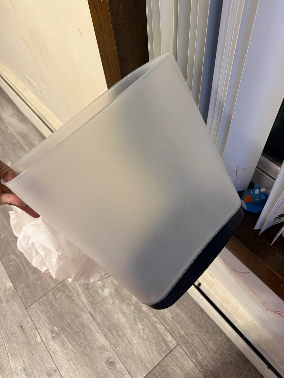Frosted Plastic Trash Can - photo 2