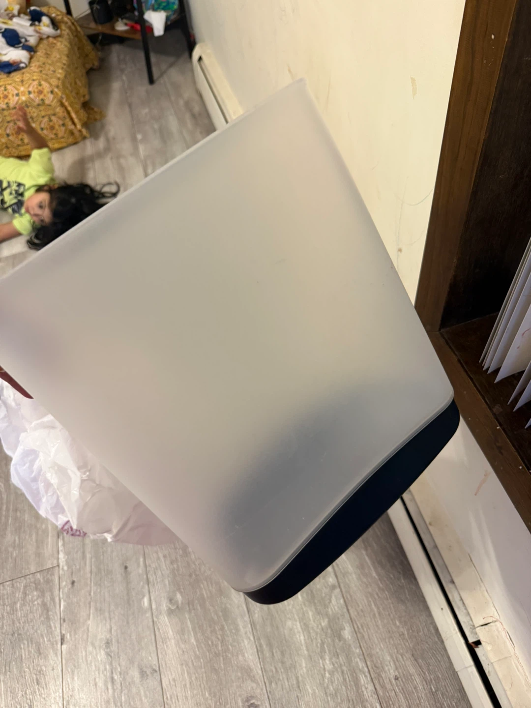 Frosted Plastic Trash Can